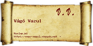 Vágó Vazul névjegykártya